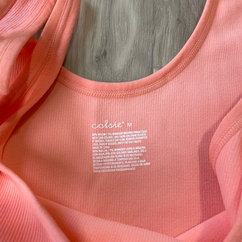 Colsie Women Ribbed Asymmetrical Tank Top - Picture 3 of 3
